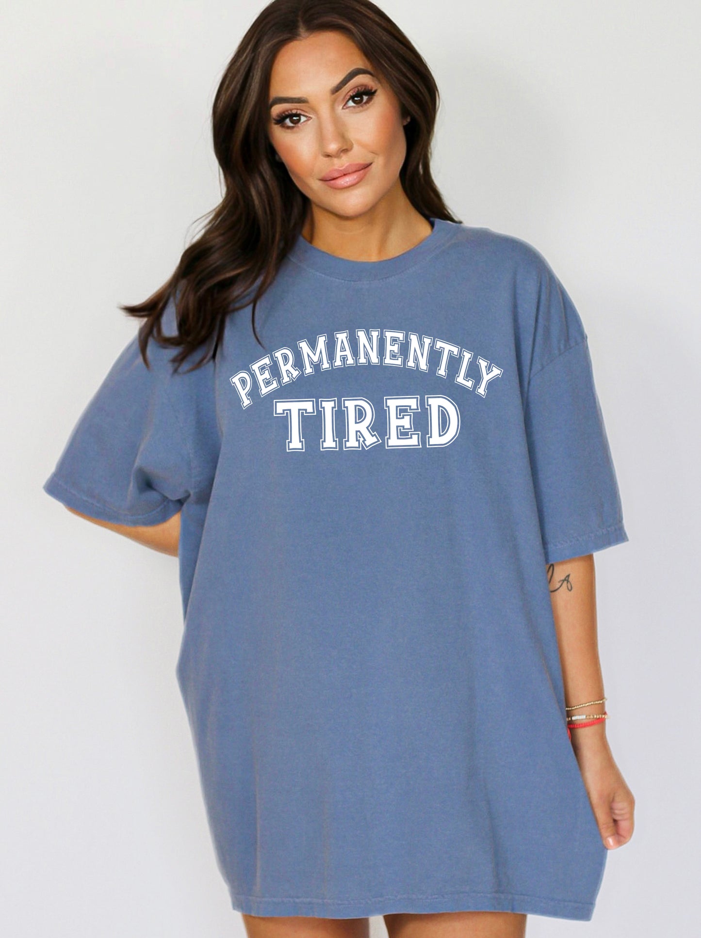 Comfort Color T-Shirts, Permanently Tired Shirt, Tired Mom Shirt-newamarketing