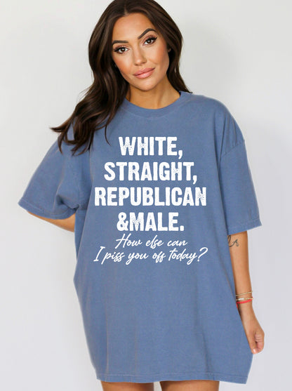 Straight White Male Shirt, Funny Patriotic Shirt, Comfort Colors T-Shirts-newamarketing