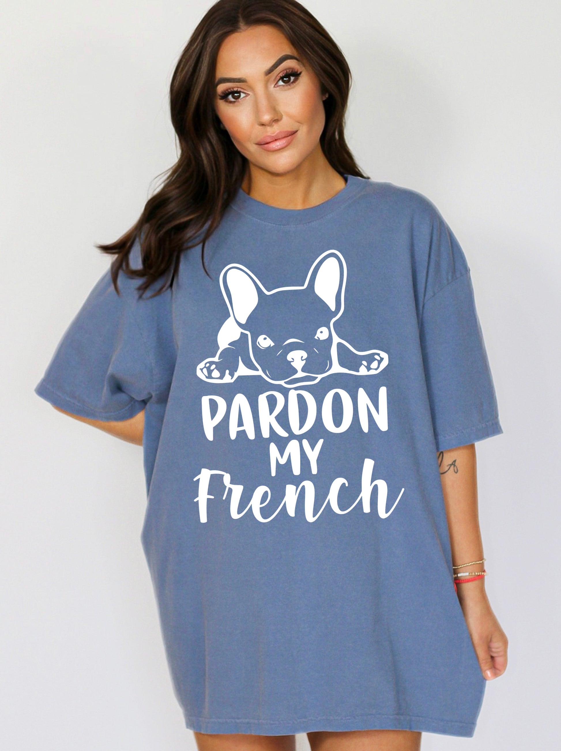 Pardon My French Shirt, French Bulldog Shirt, Comfort Colors Shirt-newamarketing