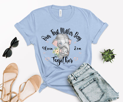 Our First Mother's Day Shirt, Elephant Mom Shirt, Mother's Day Matching Shirt-newamarketing