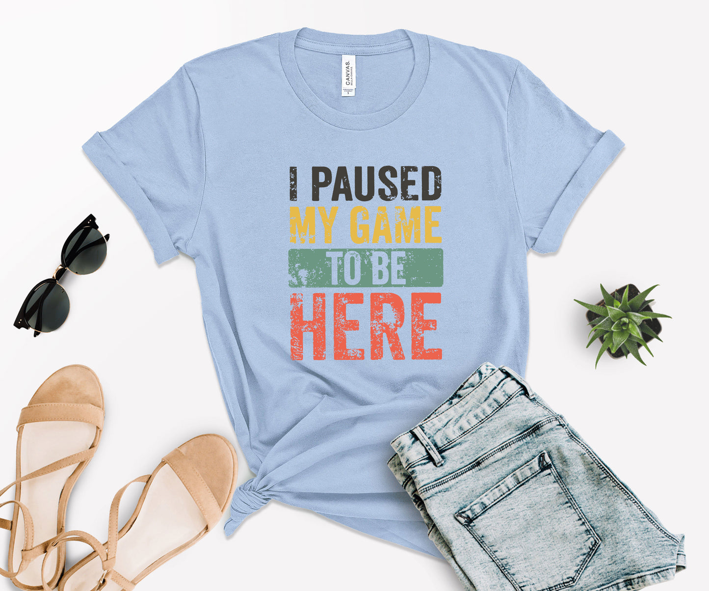 I Paused My Game To Be Here T-Shirt, Gamer Shirt, Funny Gaming Shirt-newamarketing