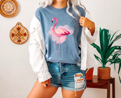 Comfort Color T-Shirt, Flamingo Shirt Womens, Flamingo Shirt-newamarketing