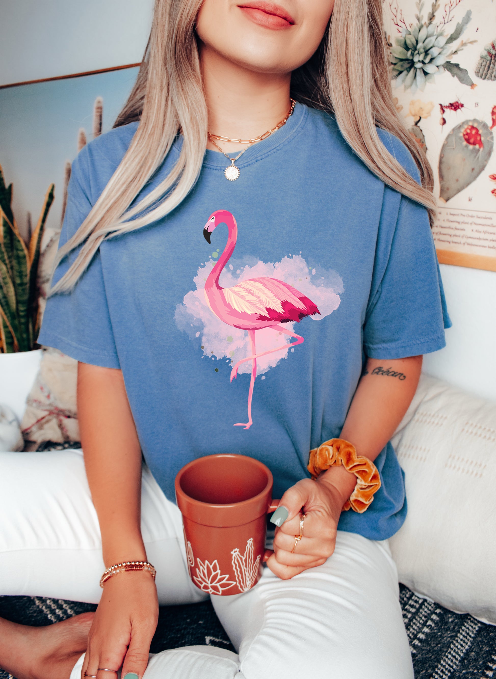 Comfort Color T-Shirt, Flamingo Shirt Womens, Flamingo Shirt-newamarketing