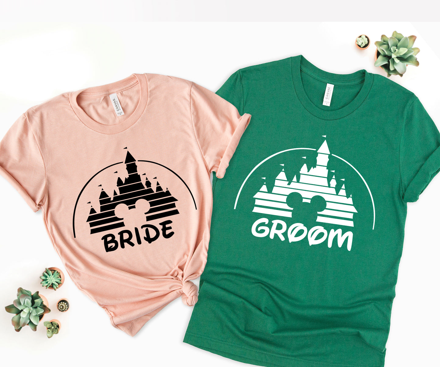 Bride and Groom Matching Shirts, Disney Matching Shirts, Disney Couple T-shirts-newamarketing