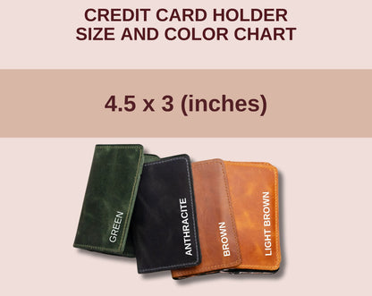 Leather Credit Card Holder, Business Card Holder, Custom Credit Card Holder