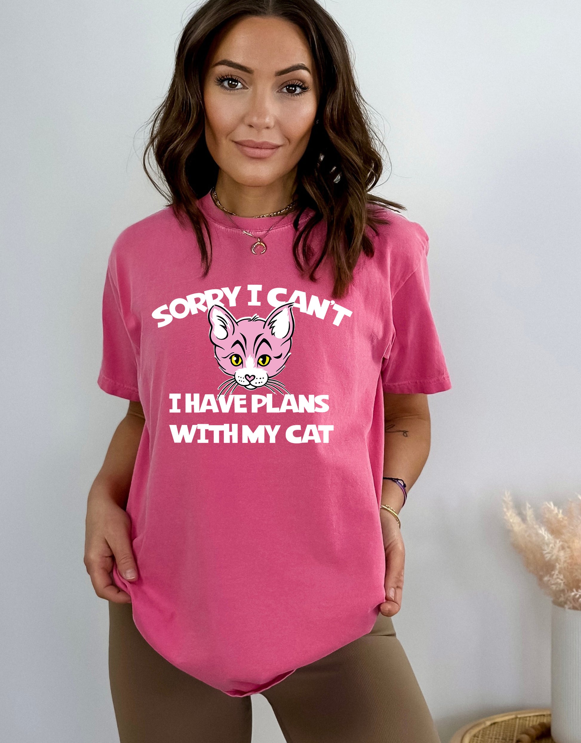 Cat Lover Shirt, Cat Mom Shirt, Sorry I Have Plans with My Cat-newamarketing