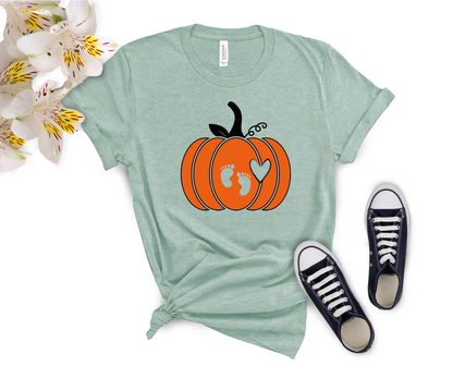 Pumpkin Shirt, Halloween Costume, Pumpkin Spice Gender Reveal, Mom T-Shirt