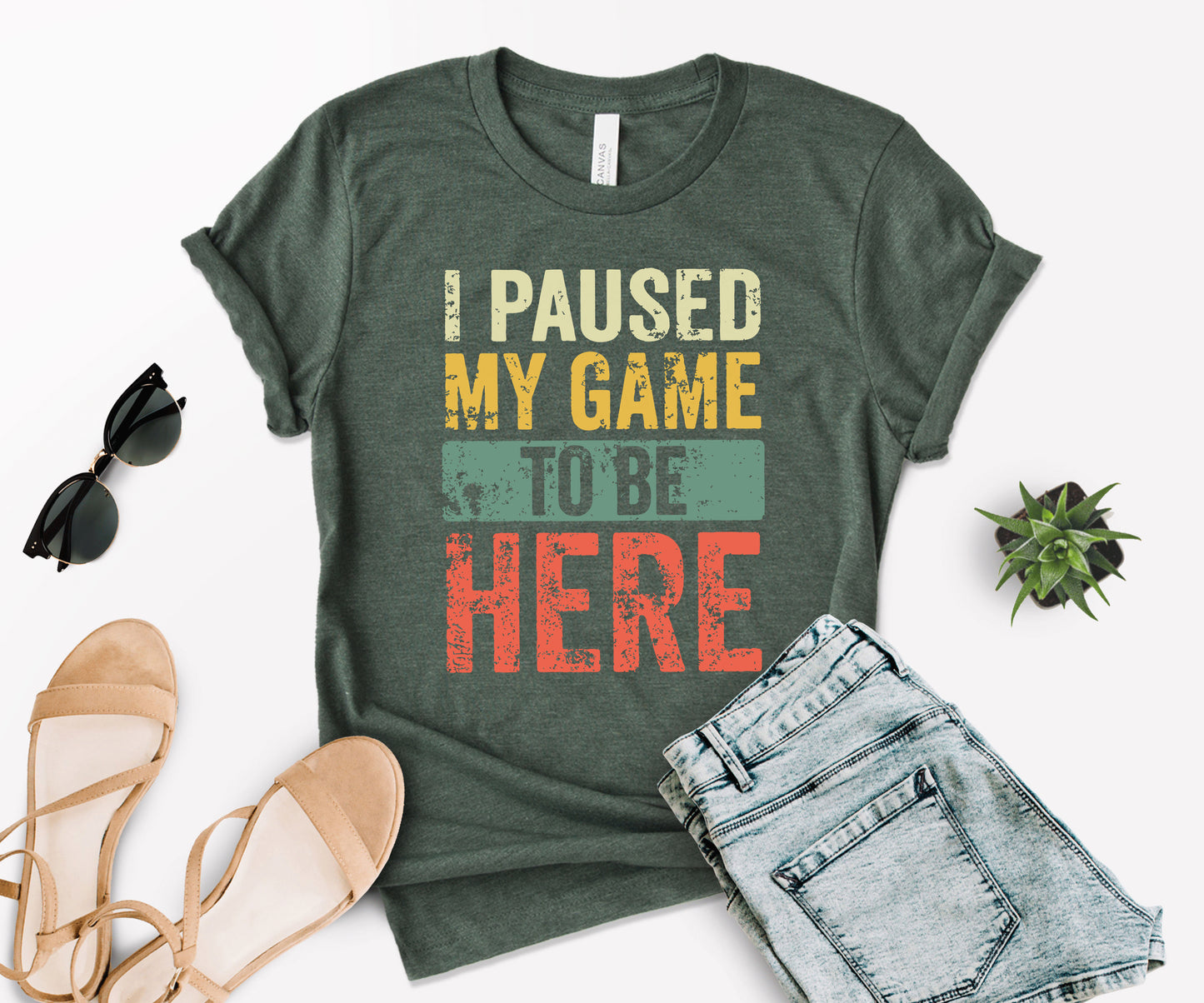 I Paused My Game To Be Here T-Shirt, Gamer Shirt, Funny Gaming Shirt-newamarketing