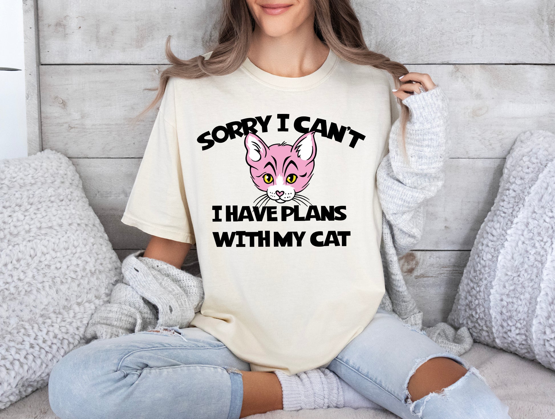 Cat Lover Shirt, Cat Mom Shirt, Sorry I Have Plans with My Cat-newamarketing