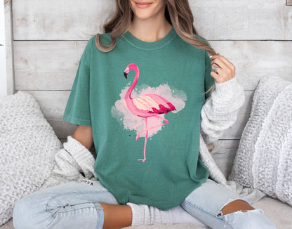 Comfort Color T-Shirt, Flamingo Shirt Womens, Flamingo Shirt-newamarketing