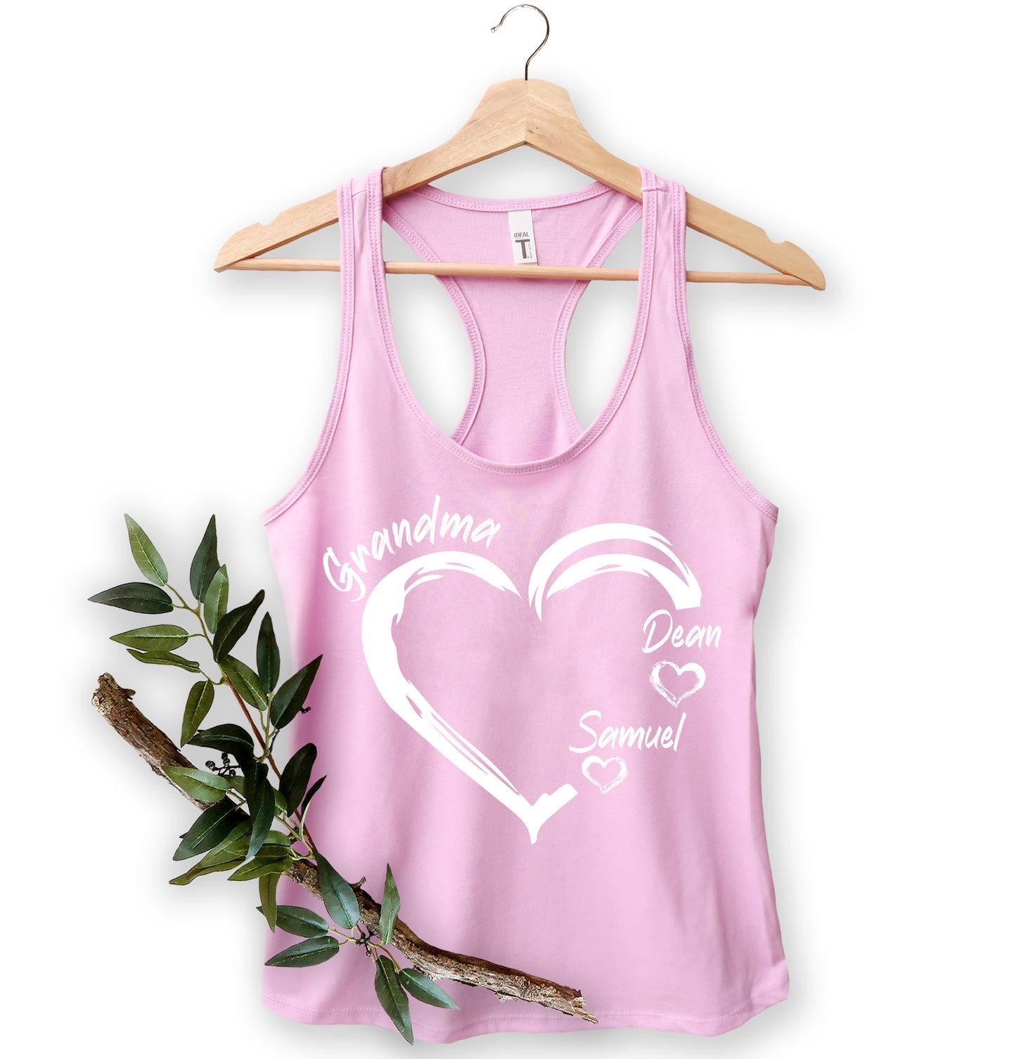 Grandma Heart Shirt, Grandkids Name Shirt, Custom Grandma Shirt-newamarketing