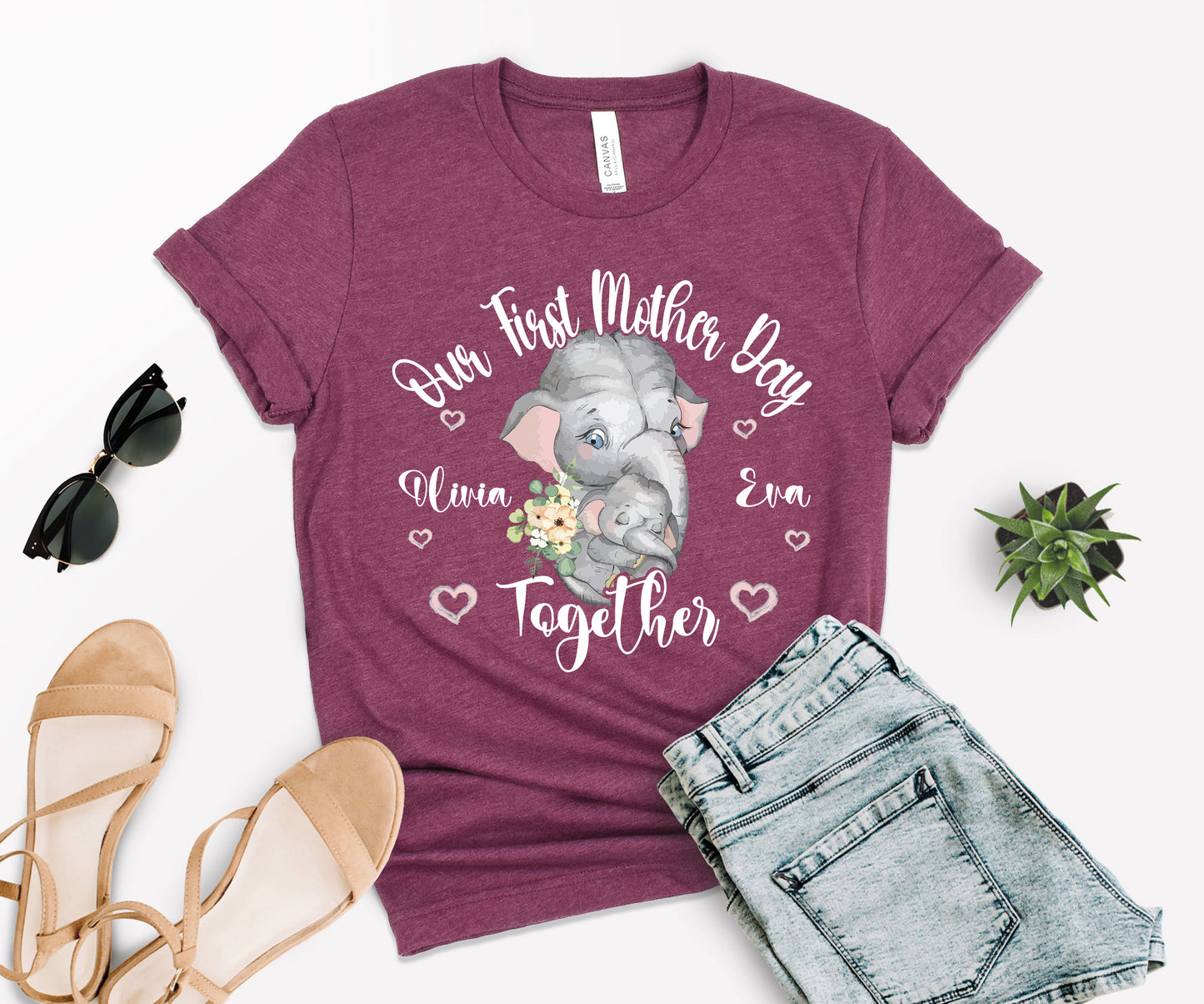 Our First Mother's Day Shirt, Elephant Mom Shirt, Mother's Day Matching Shirt-newamarketing