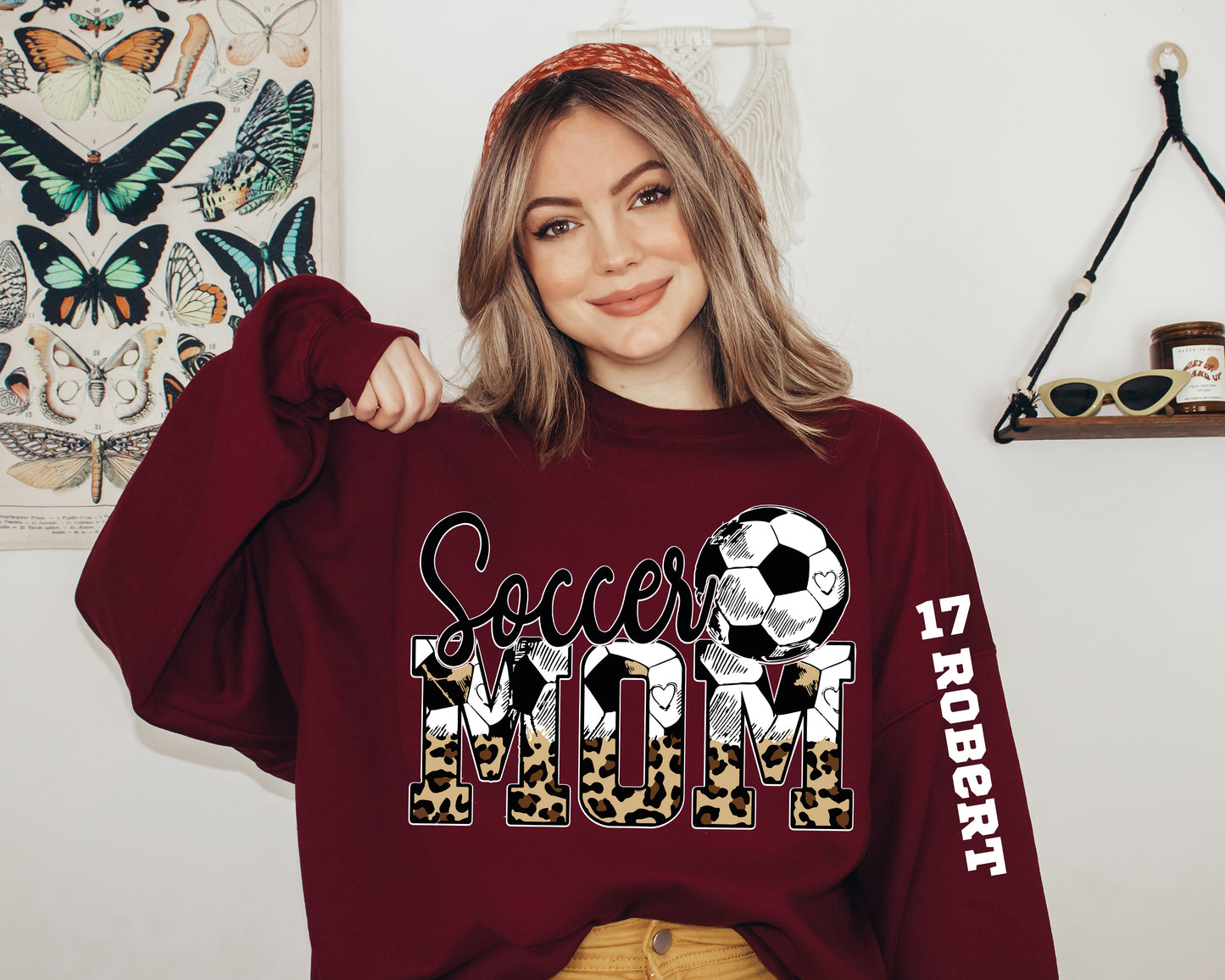 Soccer Mom Sweatshirt, Custom Soccer Mom Hoodie, Your Name Soccer Sweatshirt-newamarketing