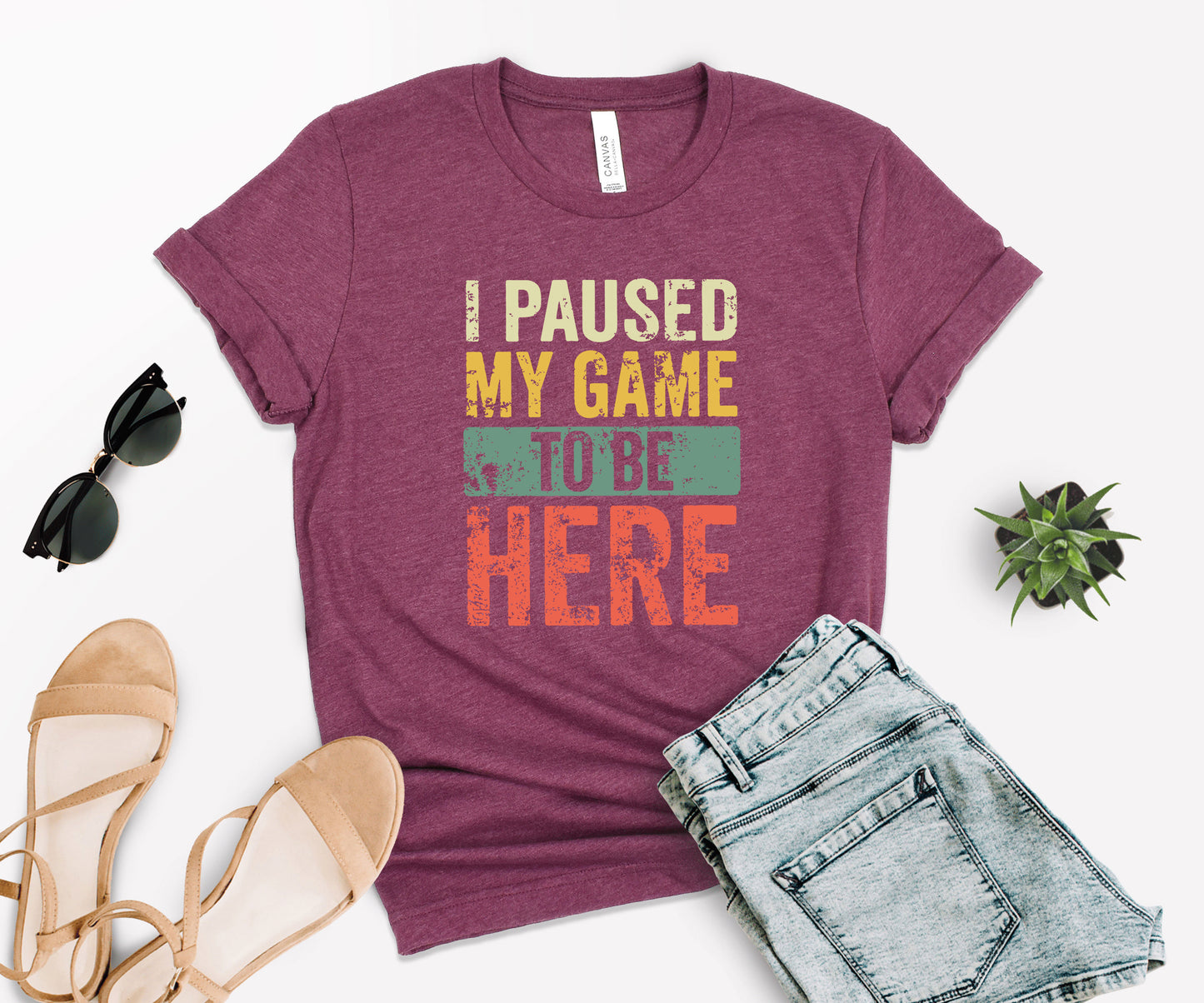 I Paused My Game To Be Here T-Shirt, Gamer Shirt, Funny Gaming Shirt-newamarketing