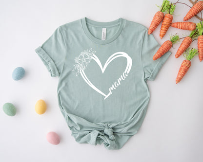 Custom Text Heart Line Shirt, Mom Heart Line Shirt, Personalized Mom Shirt-newamarketing