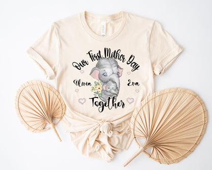 Our First Mother's Day Shirt, Elephant Mom Shirt, Mother's Day Matching Shirt-newamarketing