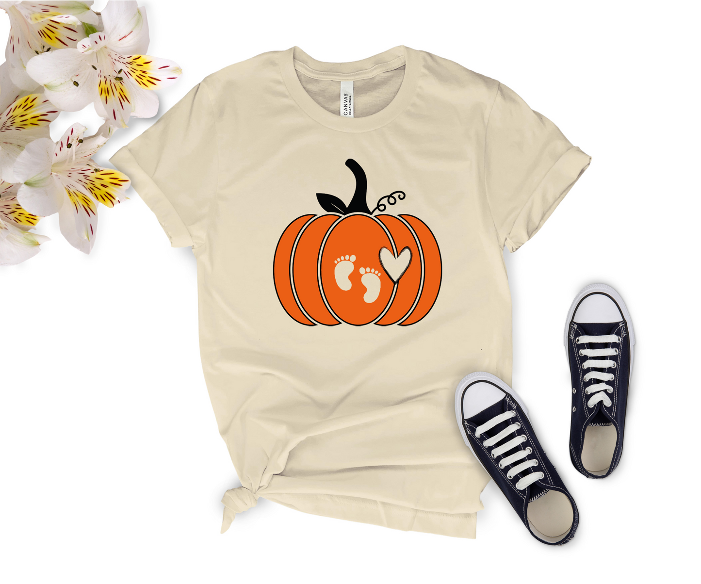 Pumpkin Shirt, Halloween Costume, Pumpkin Spice Gender Reveal, Mom T-Shirt