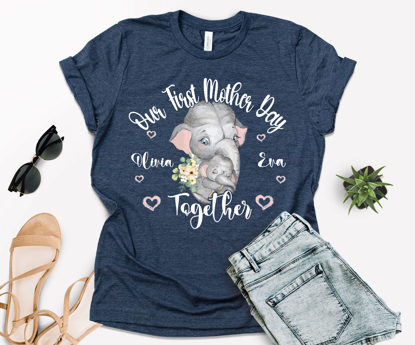 Our First Mother's Day Shirt, Elephant Mom Shirt, Mother's Day Matching Shirt-newamarketing