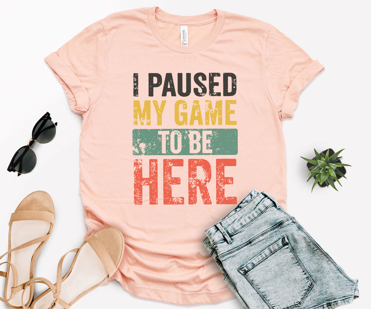 I Paused My Game To Be Here T-Shirt, Gamer Shirt, Funny Gaming Shirt-newamarketing