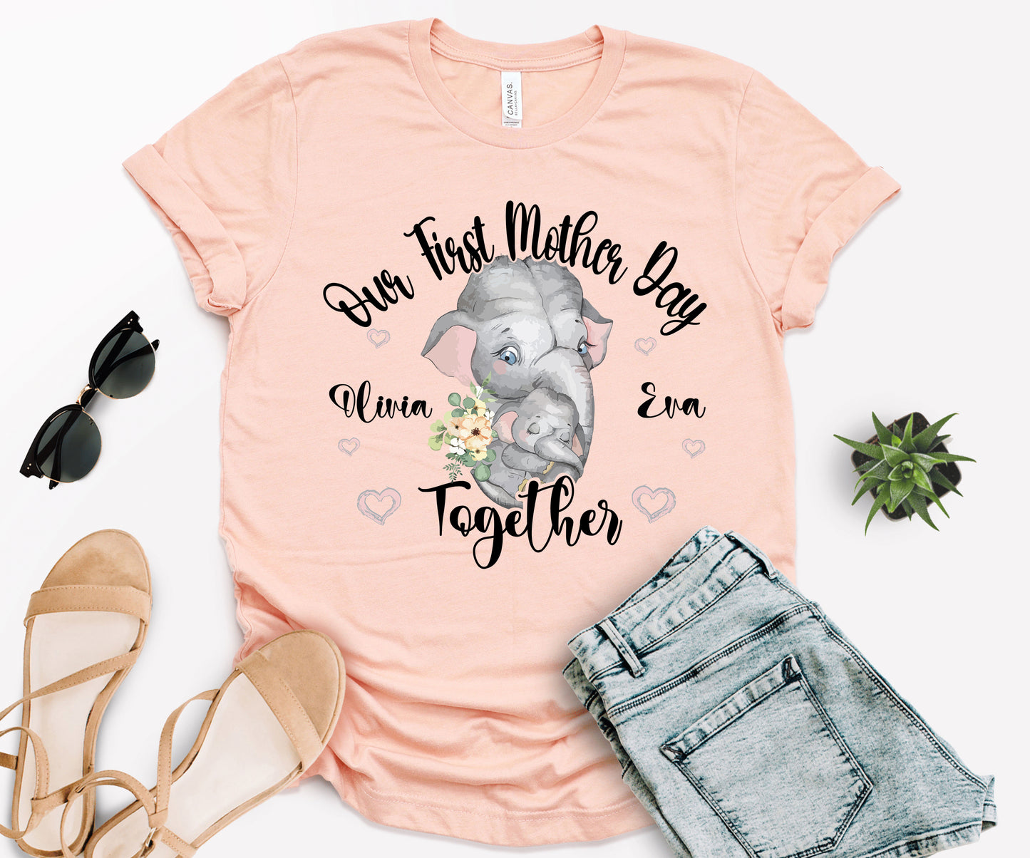 Our First Mother's Day Shirt, Elephant Mom Shirt, Mother's Day Matching Shirt-newamarketing