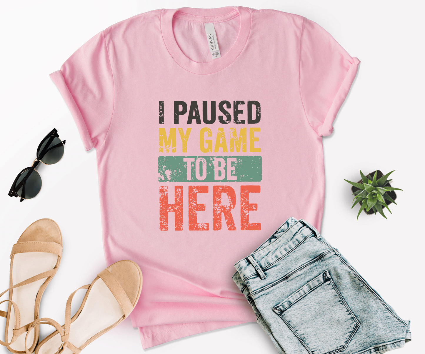 I Paused My Game To Be Here T-Shirt, Gamer Shirt, Funny Gaming Shirt-newamarketing