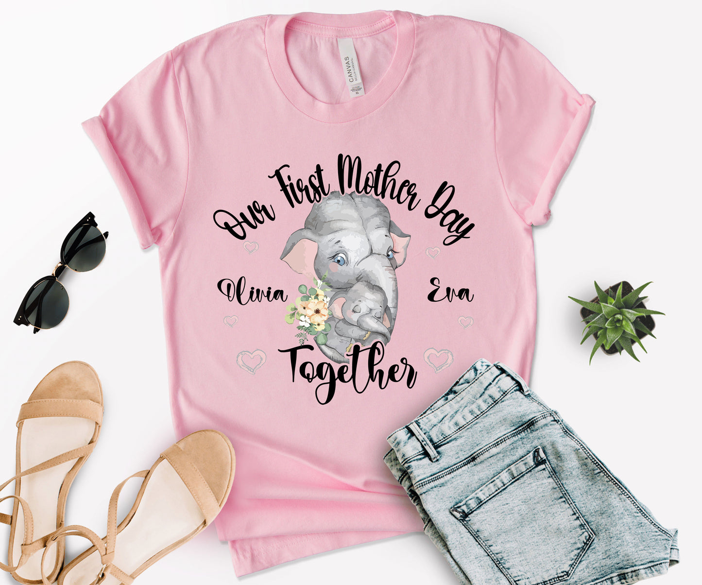 Our First Mother's Day Shirt, Elephant Mom Shirt, Mother's Day Matching Shirt-newamarketing