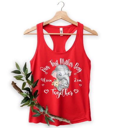 Our First Mother's Day Shirt, Elephant Mom Shirt, Mother's Day Matching Shirt-newamarketing