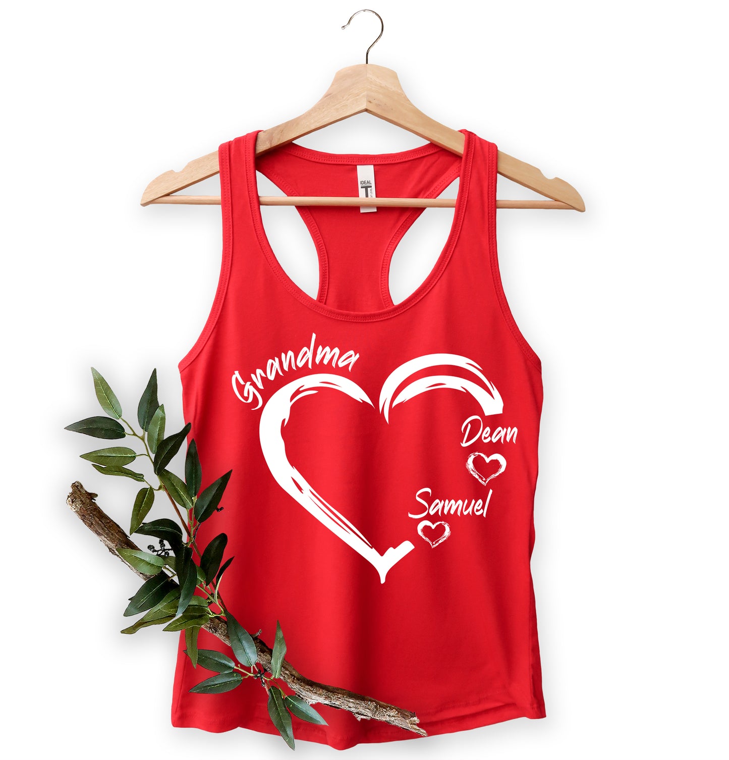 Grandma Heart Shirt, Grandkids Name Shirt, Custom Grandma Shirt-newamarketing