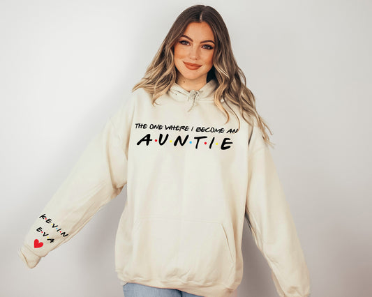 The One Where I Become An Aunt Sweatshirt, Aunt Sweatshirt, Custom Aunt Hoodie-newamarketing
