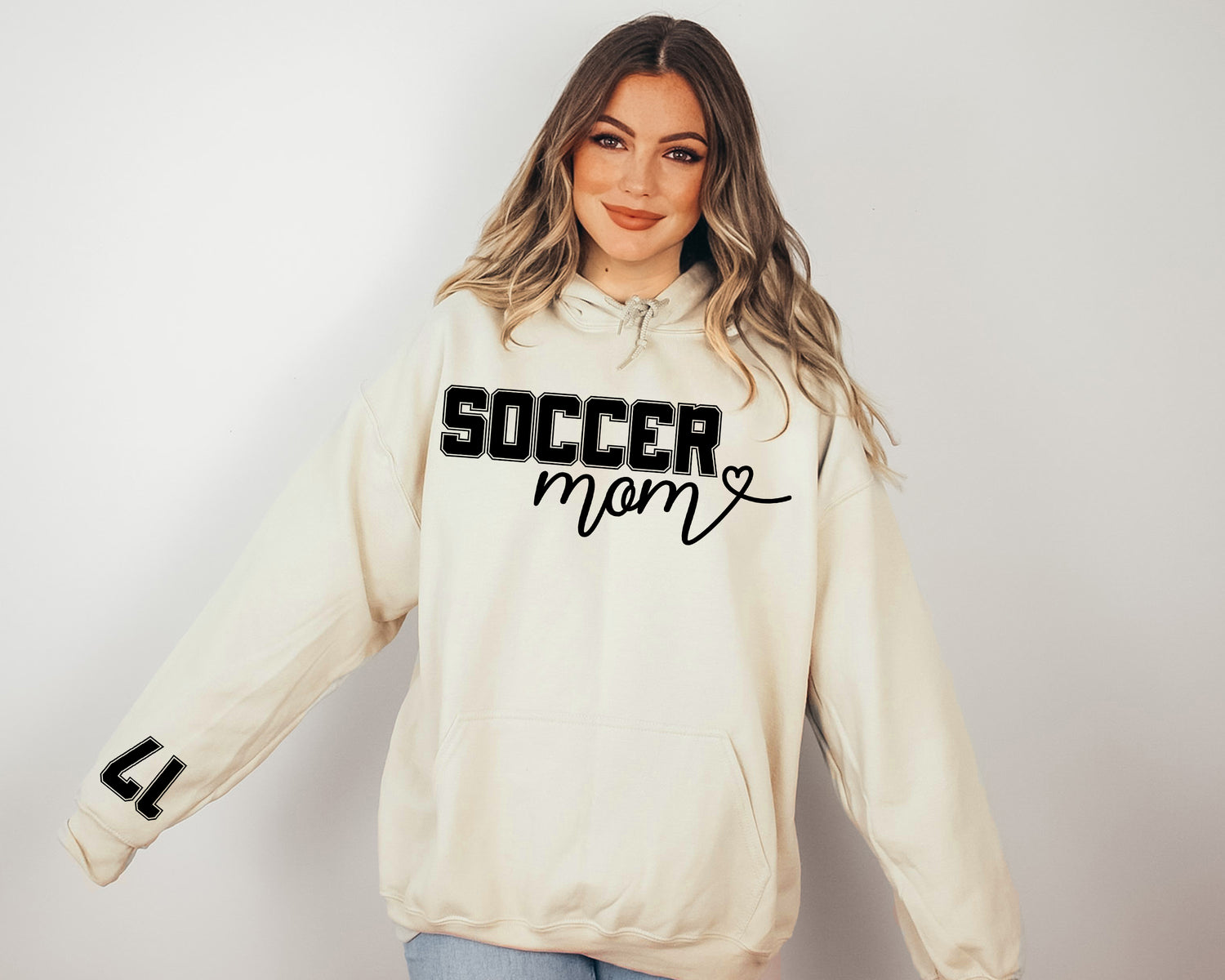 Custom Soccer Mom Sweatshirt, Number Soccer Hoodie, Soccer Mom Sweatshirt-newamarketing