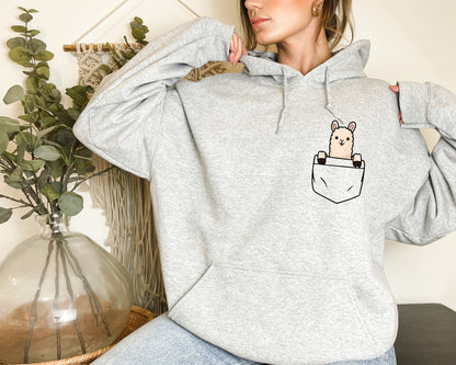 Pocket Llama Sweatshirt, Llama Sweater, Llama Hoodies-newamarketing