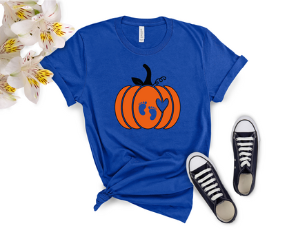 Pumpkin Shirt, Halloween Costume, Pumpkin Spice Gender Reveal, Mom T-Shirt