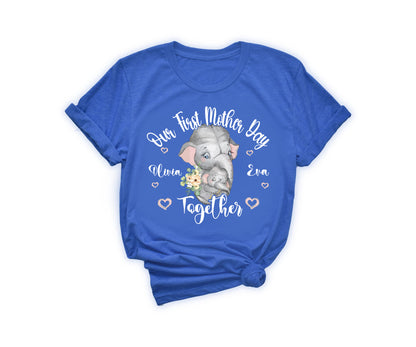 Our First Mother's Day Shirt, Elephant Mom Shirt, Mother's Day Matching Shirt-newamarketing