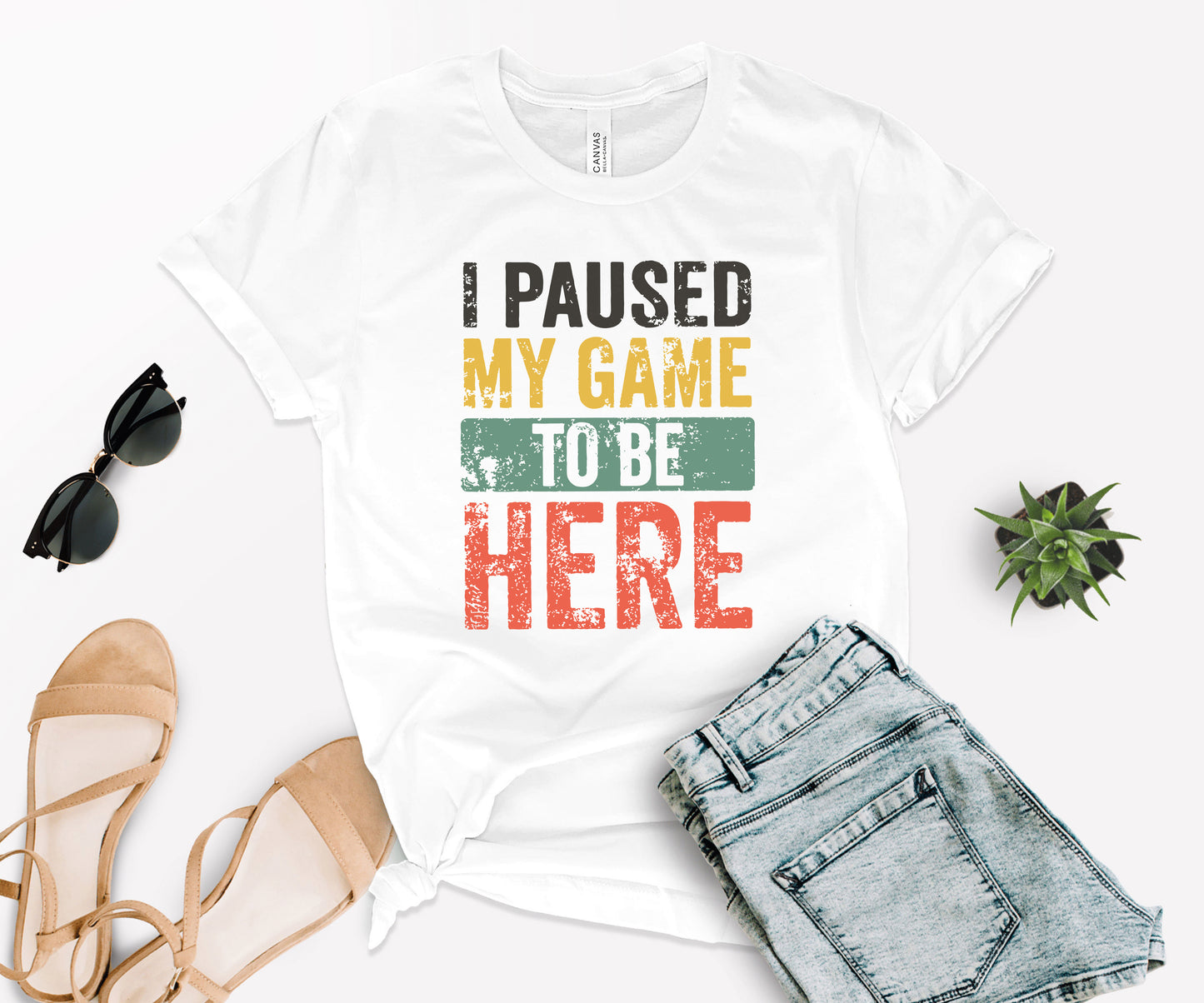 I Paused My Game To Be Here T-Shirt, Gamer Shirt, Funny Gaming Shirt-newamarketing