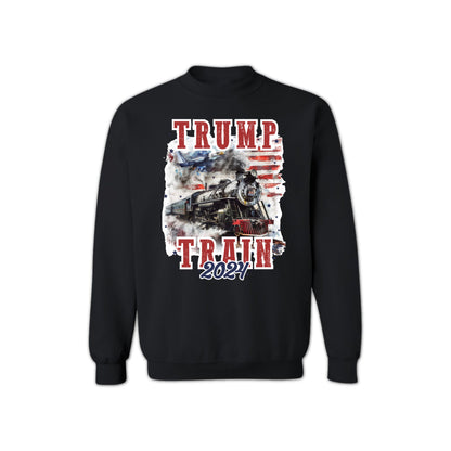 High Quality Trump Train 2024 Sweatshirt – Unisex Patriotic Apparel, Made in USA