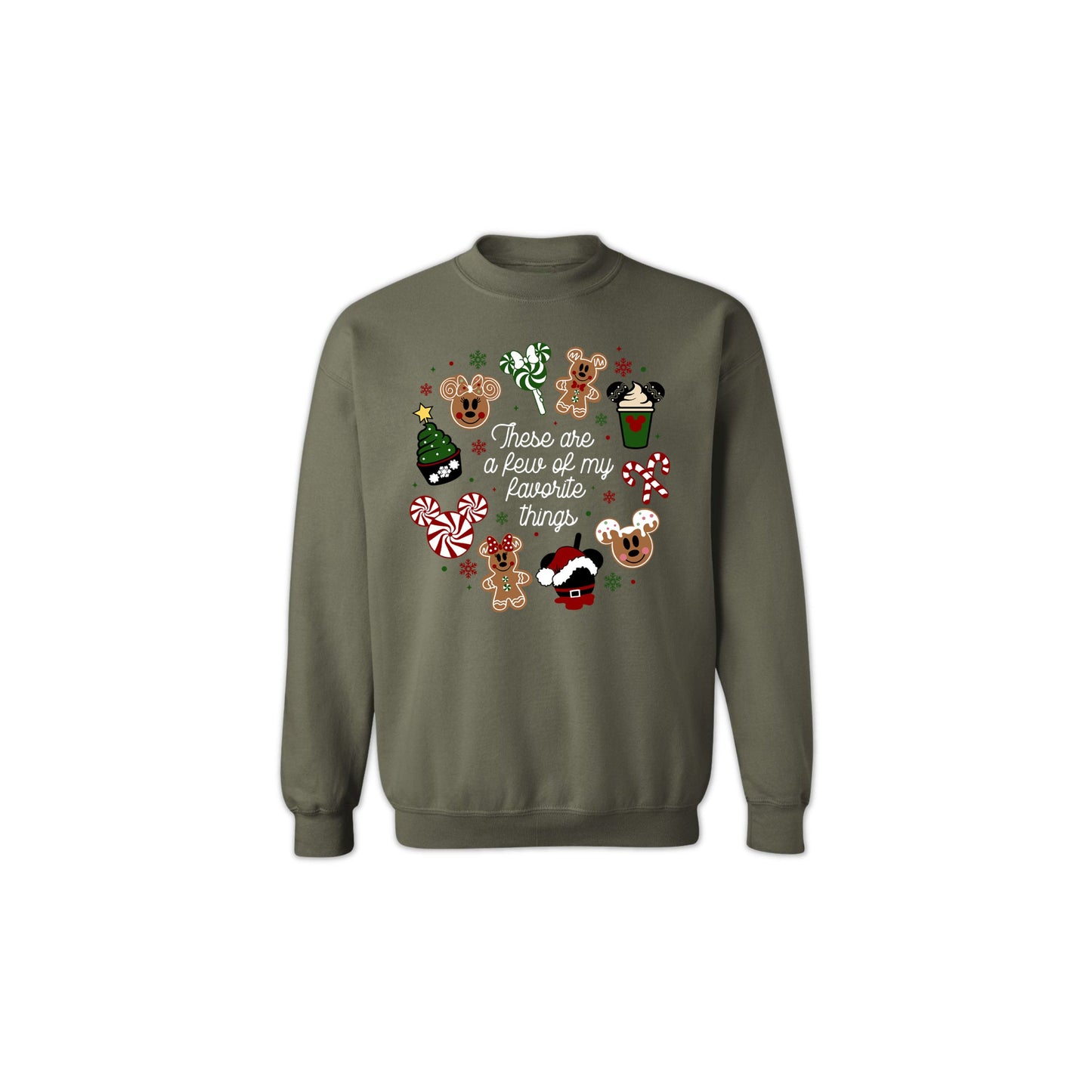 Christmas Gingerbread and Peppermint Sweatshirt for Women & Men – Holiday Graphic Pullover