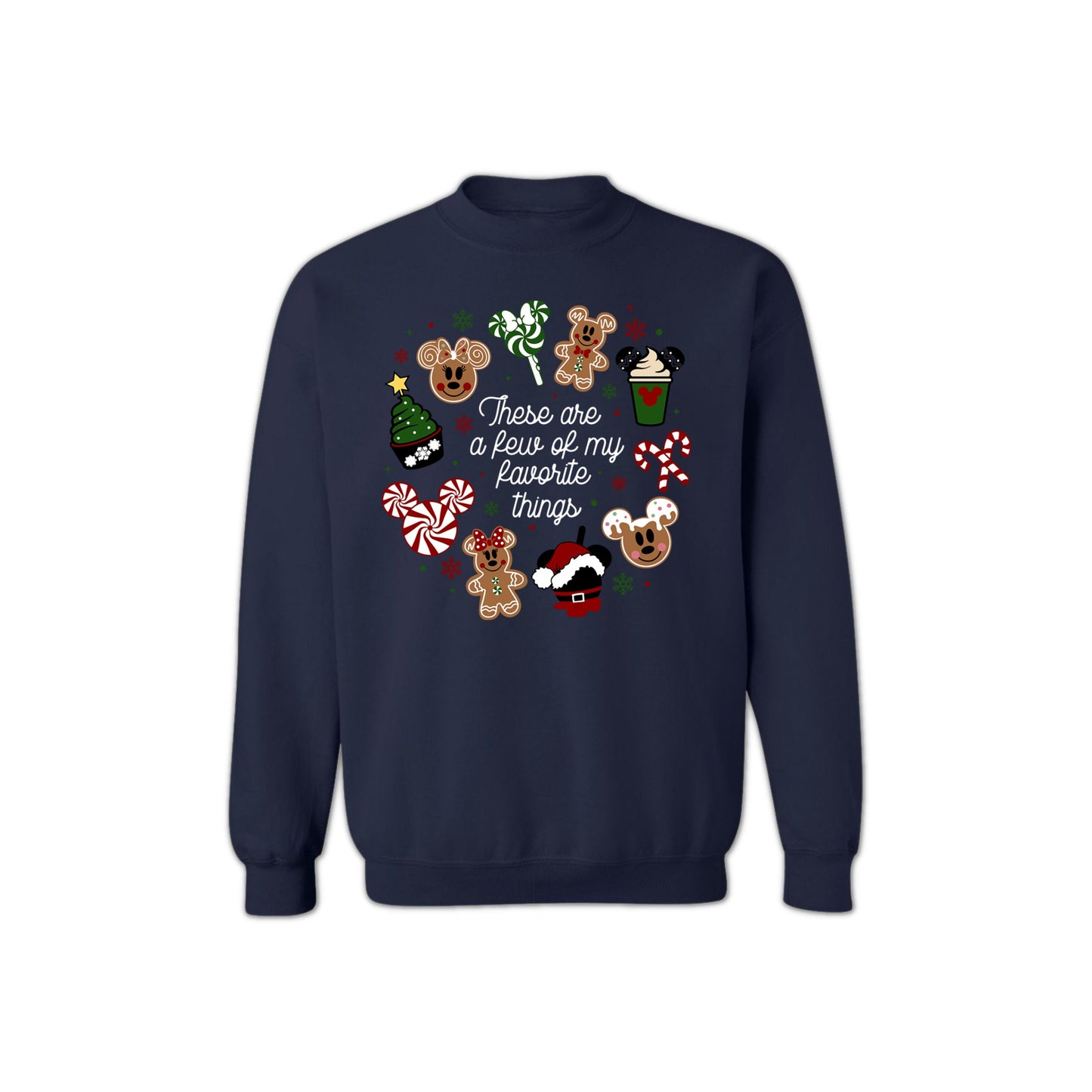 Christmas Gingerbread and Peppermint Sweatshirt for Women & Men – Holiday Graphic Pullover