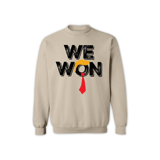 "We Won" Graphic Sweatshirt for Women & Men – Unisex Political Election 2024 Crewneck