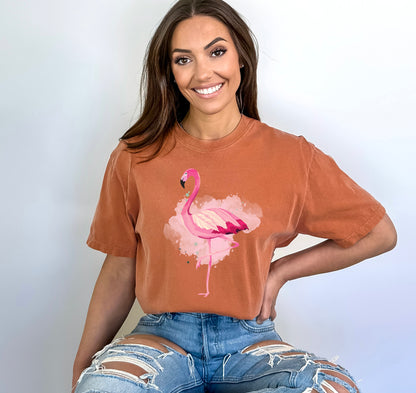 Comfort Color T-Shirt, Flamingo Shirt Womens, Flamingo Shirt-newamarketing