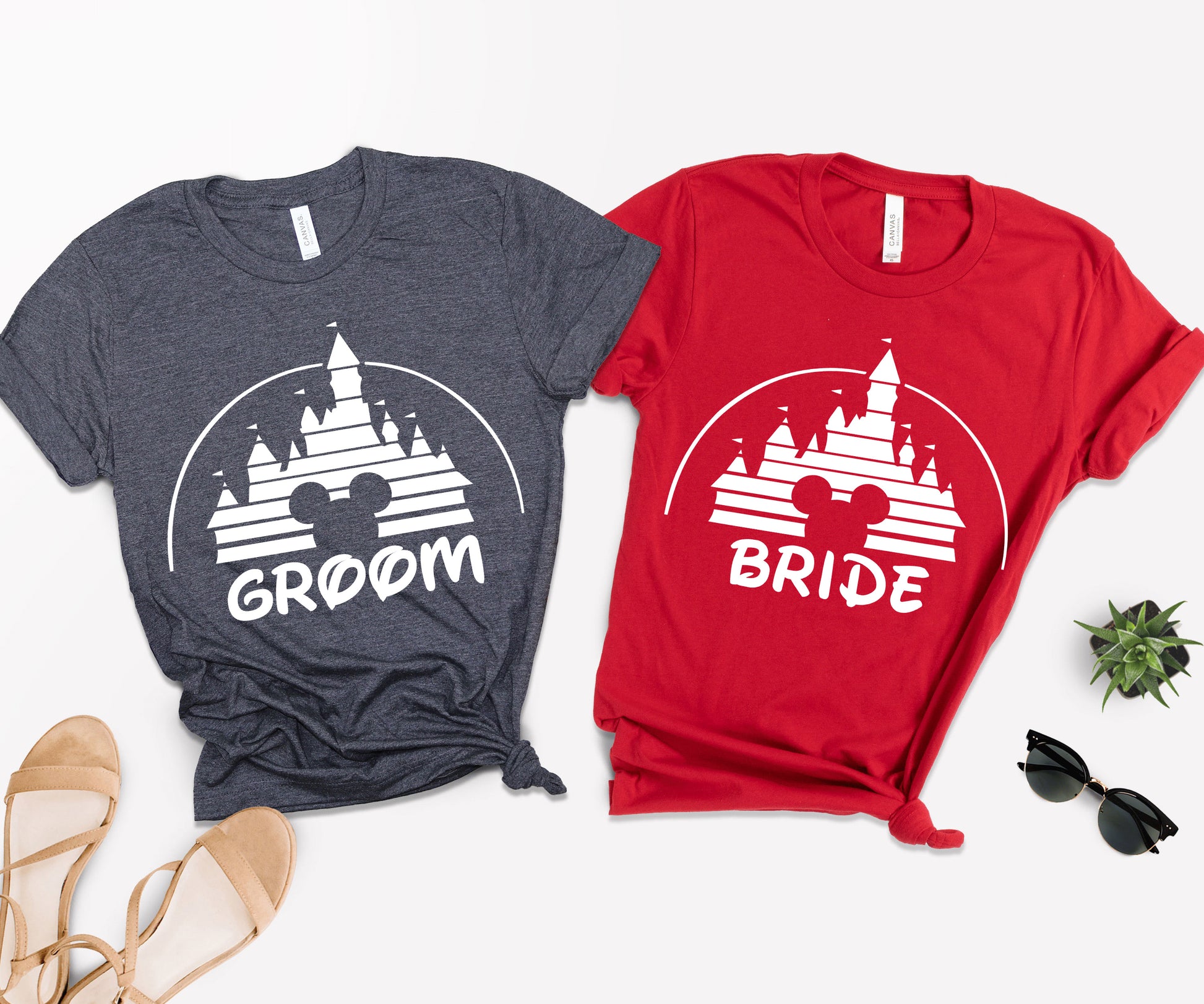 Bride and Groom Matching Shirts, Disney Matching Shirts, Disney Couple T-shirts-newamarketing