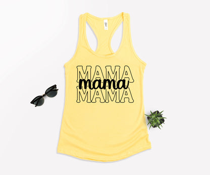 Stacked Font Mama Shirt, Retro Mama Shirt, Custom Mama Shirt-newamarketing