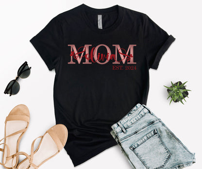 Custom Mother's Day Shirt, Mom Est Shirt, Customized Mom Shirt-newamarketing