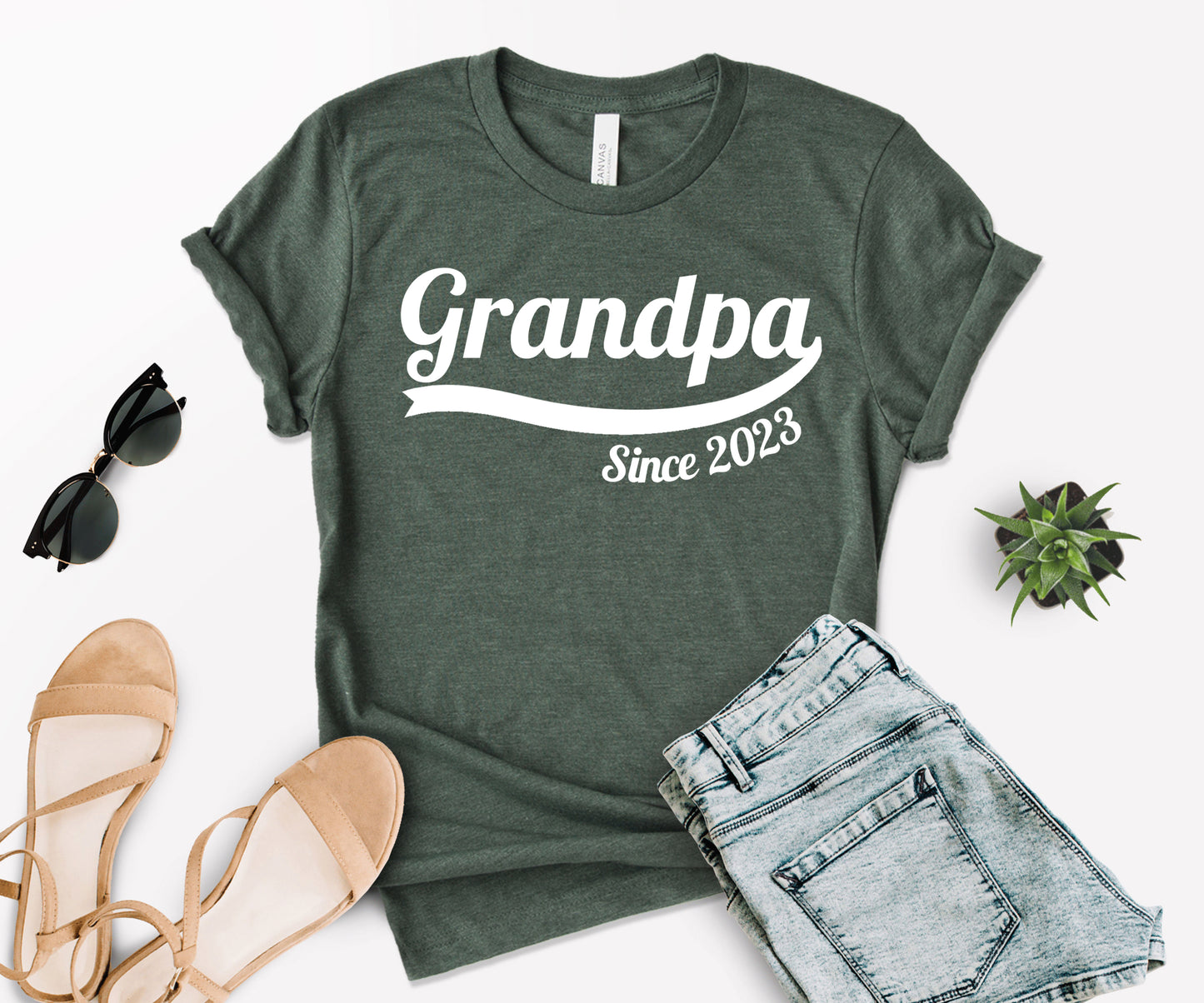 Custom Grandpa Since Shirt, Custom Fathers Day Shirt, Grandpa Shirt-newamarketing