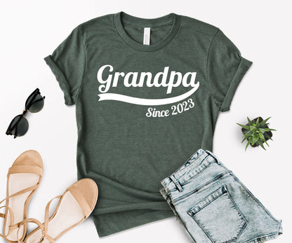 Custom Grandpa Since Shirt, Custom Fathers Day Shirt, Grandpa Shirt-newamarketing