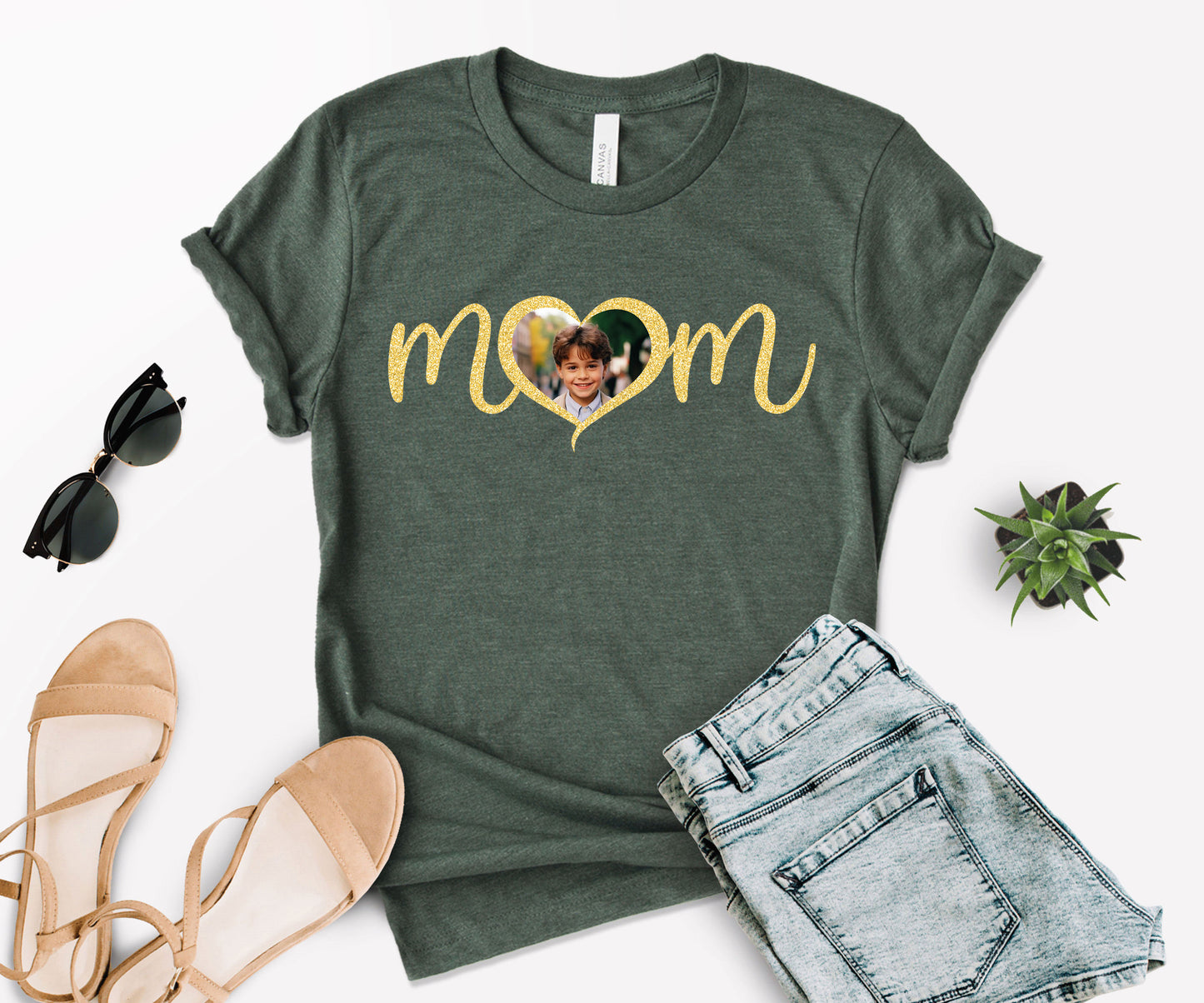 Custom Photo Mom Shirt, Mother Day Photo Shirt, Custom Mama Shirts-newamarketing