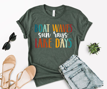 Boat Waves Sun Rays Lake Days Shirt, Lake Shirt, Boat Waves Shirt-newamarketing