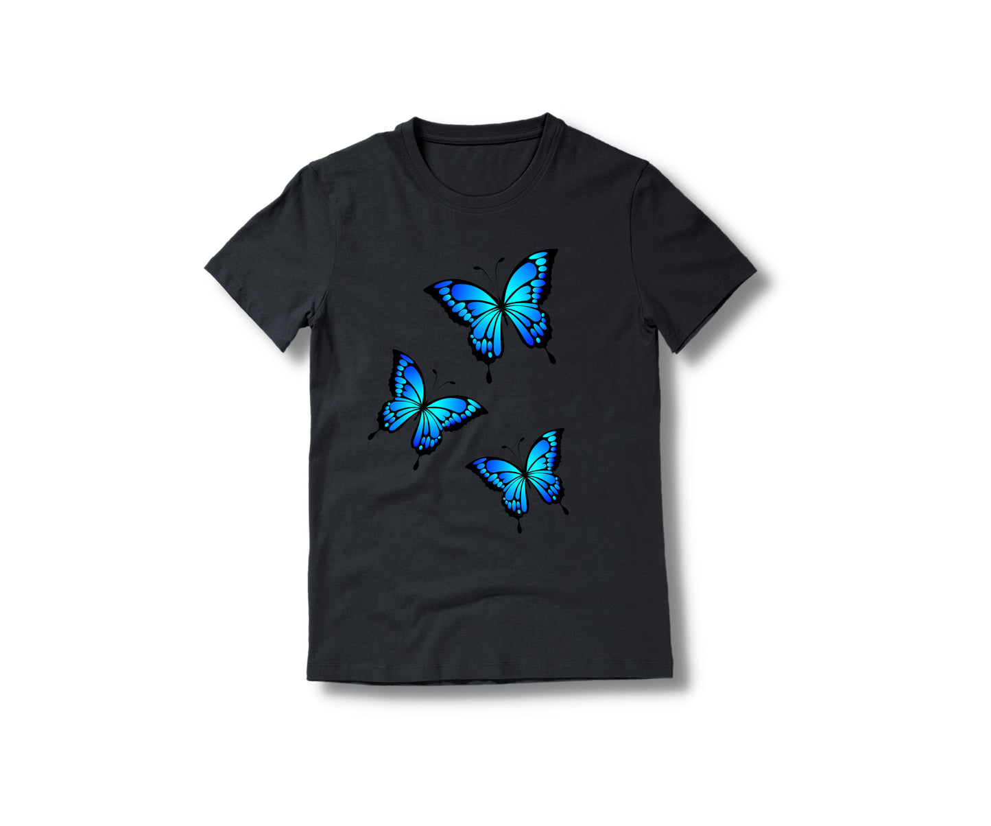 Comfort Color T-Shirts, Butterfly Shirt, Blue Butterfly Shirt-newamarketing