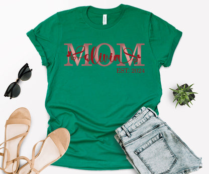 Custom Mother's Day Shirt, Mom Est Shirt, Customized Mom Shirt-newamarketing