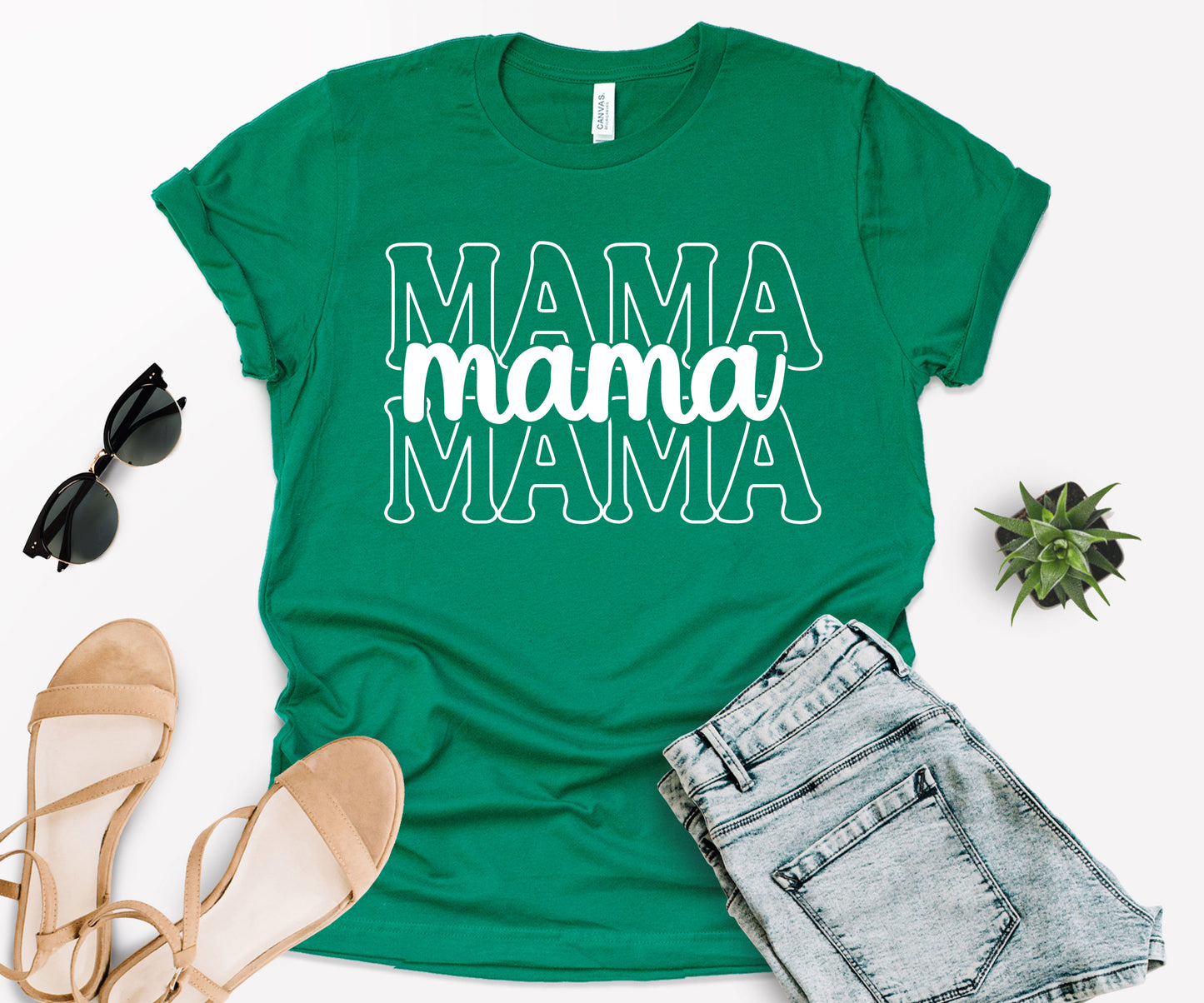 Stacked Font Mama Shirt, Retro Mama Shirt, Custom Mama Shirt-newamarketing