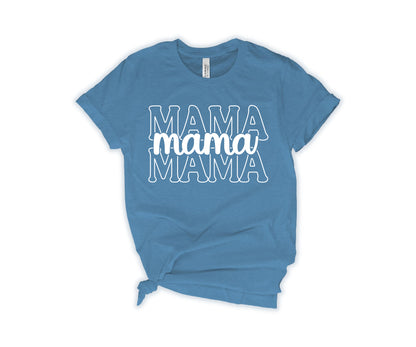 Stacked Font Mama Shirt, Retro Mama Shirt, Custom Mama Shirt-newamarketing